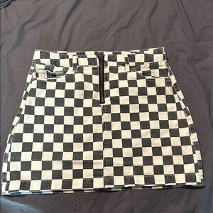 BDG Monochrome Checkered Skirt